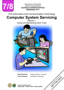 Computer System Servicing: Using & Maintaining Hand Tools