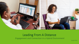 Leading Hybrid Teams: Engagement & Connection from a Distance