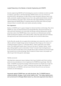 CRISPR Debate: Logical Reasoning in Genetic Engineering