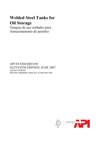 API 650: Padr&atilde;o para Tanques de A&ccedil;o Soldados para Armazenamento de &Oacute;leo
