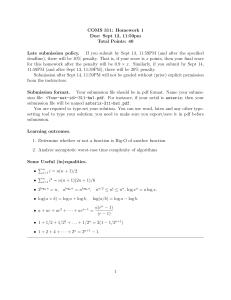 COMS 311 Homework 1: Algorithms, Big-O, Time Complexity Analysis