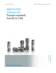 R&S ZV-ZCAN Calibration Kit: Precision Standards up to 3 GHz