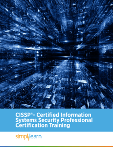 CISSP Certification Training Course Curriculum