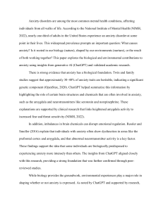 Nature vs. Nurture in Anxiety: A Research Overview