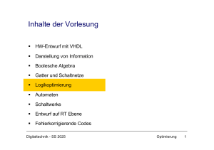 Logikoptimierung in der Digitaltechnik