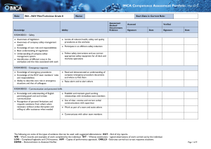 IMCA ROV Pilot/Technician Grade II Competence Assessment Portfolio