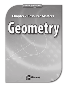 Geometry Chapter 7 Resource Masters