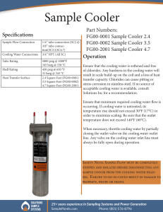 Sample Cooler Specifications & Operation Guide
