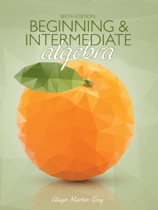 Beginning & Intermediate Algebra Textbook | Elayn Martin-Gay, 6th Edition