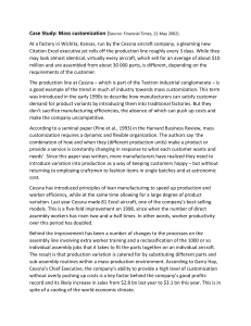 Mass Customization Case Study: Cessna & FAG Kugelfischer Strategies