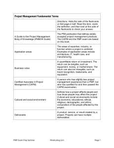 Project Management Terms: PMBOK Guide Flashcards for PMP Exam Prep