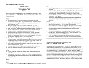 Succession Law Case Digests: Reyes, Blas, Guinto Cases (2011)