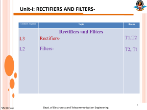 Electronic Devices & Circuits: Rectifiers, Filters, Amplifiers Course