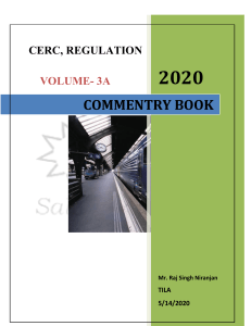 CERC Regulation Commentary Book 2020 | Energy Law by Raj Singh Niranjan