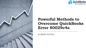 Fix QuickBooks Error 80029c4a: Solutions & Troubleshooting