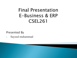 E-commerce Website Presentation: Business Models & Web Technologies