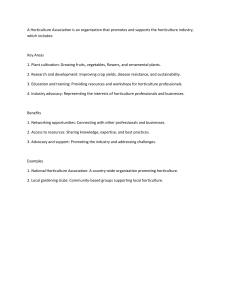 Horticulture Association: Key Areas, Benefits, Examples