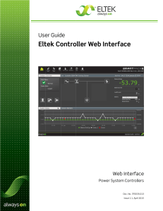 Eltek Controller Web Interface User Guide