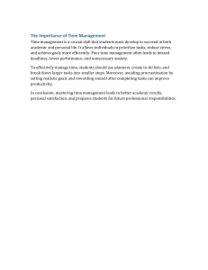 Time Management: A Student's Guide to Success