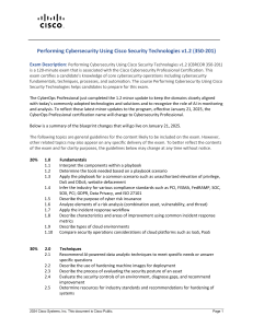 Cisco 350-201 CBRCOR Exam Description: Cybersecurity Technologies v1.2