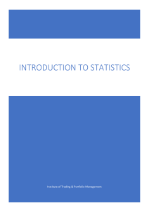 Introduction to Statistics for Trading & Portfolio Management