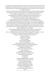 Django Framework Overview: Features, Setup, and Concepts