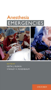 Anesthesia Emergencies: A Handbook for Perioperative Critical Events