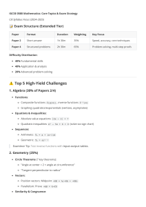 IGCSE Math Exam Strategy: Core Topics & Tips
