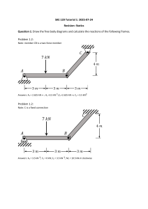 Statics Tutorial: Free Body Diagrams & Reactions