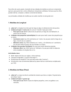 Plan de Lección: Unidades de Medida para 4º Grado