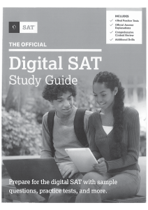 Official Digital SAT Study Guide: Practice Tests & Content Review