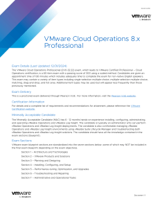 VMware Cloud Operations 8.x Professional Exam Guide (2V0-32.22)