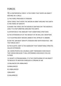 Physics Forces: Centripetal, Gravity, Mass, Weight & Extension