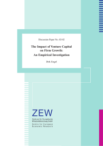The Impact of Venture Capital on Firm Growth WP 2003 
