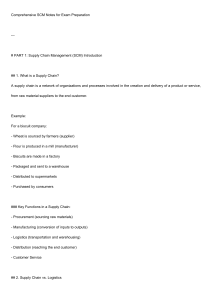 Comprehensive SCM Notes: Supply Chain & Transportation for Exams