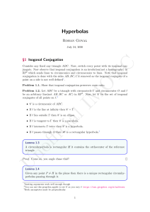 Hyperbolas: Isogonal Conjugation & Rectangular Hyperbolas