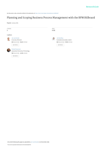 BPM Billboard: Planning & Scoping Business Process Management