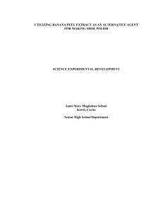 Banana Peel Extract as Alternative Shoe Polish: Senior High Study