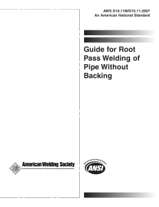 AWS D10.11M/D10.11:2007 Guide for Root Pass Pipe Welding Without Backing