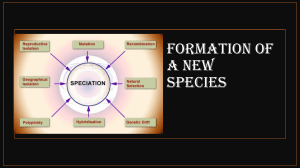 Speciation: Formation of New Species, Isolation & Evolution