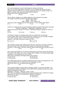 AS-Level Chemistry: Moles Exam Questions