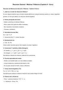 Resumen de Motores de Inducción Trifásicos