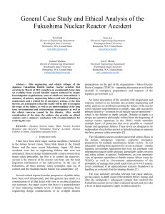 Fukushima Nuclear Accident: Engineering & Ethical Case Study