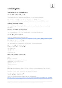 Cold Calling FAQs: Costs, Timing, & KPIs