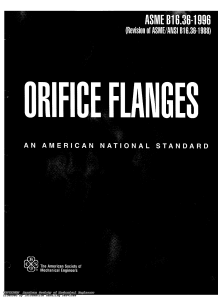 ASME B16.36-1996: Orifice Flange Standard