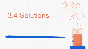 Solutions: Chemistry Concepts, Concentration & Separation Methods