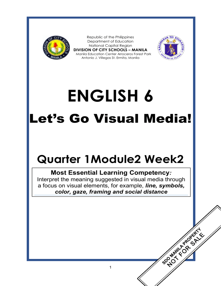 English 6 Visual Media Module: Interpret Lines & Symbols in Images