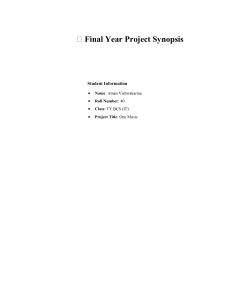 One Music: Web-Based Music Streaming Project Synopsis