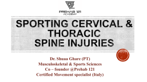 Sporting Cervical Spine Injuries: Whiplash, Stingers, Fractures
