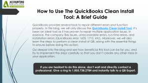 QuickBooks Clean Install Tool: A Brief Guide